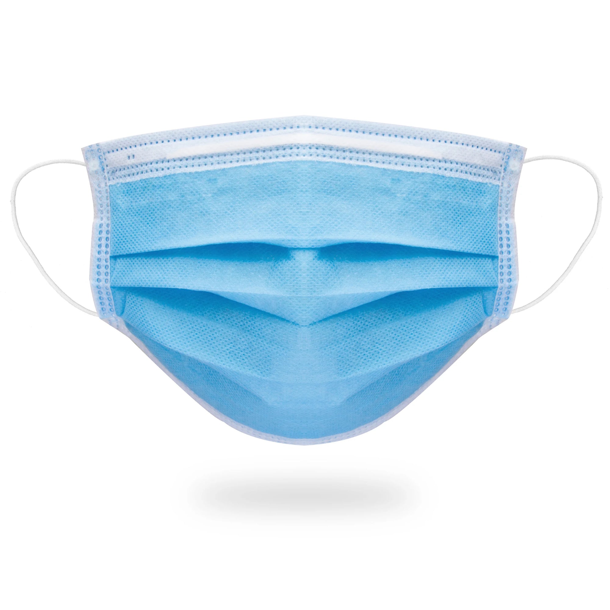 CE Disposables medical-grade face mask wholesale in light blue, featuring layered filtration and ear loops