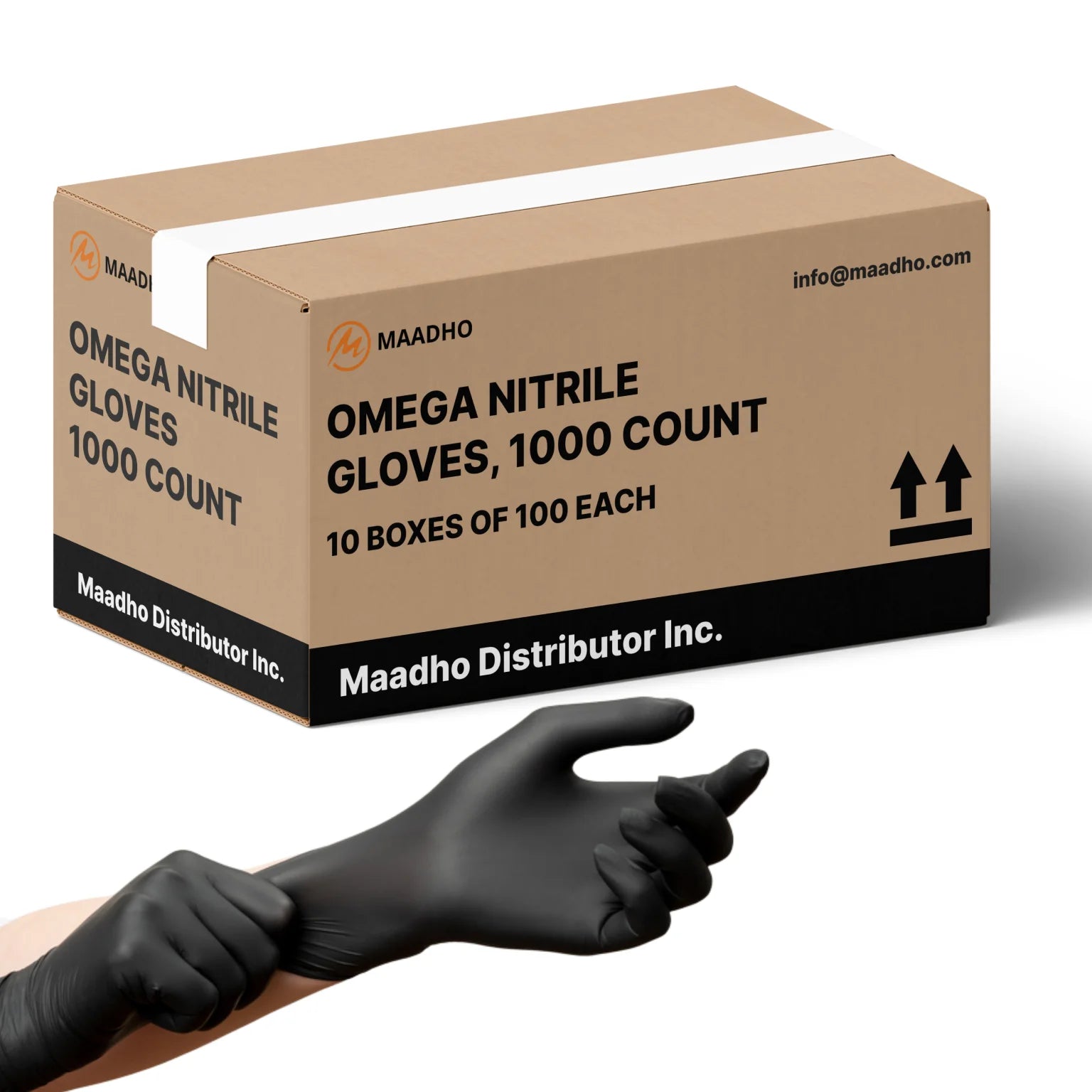 Black Nitrile Disposable Gloves Powder Free, 1000 Count Wholesale