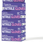 CE Disposables purple nitrile gloves packed in boxes of 100 for safe and reliable use