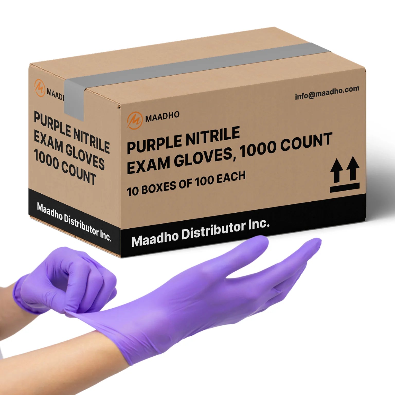Purple Nitrile Gloves 5 MIL, 1000 Count