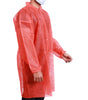 Lab Coat Universal Size Red, 50 Count