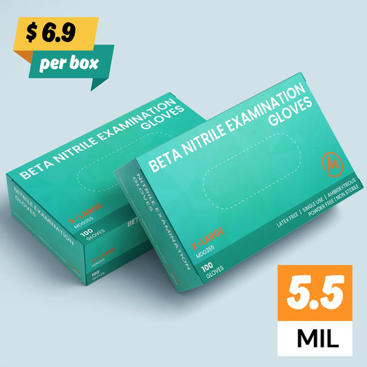 Disposable Nitrile Gloves Wholesale 5.5 MIL 1000 Count