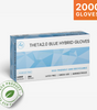 Transparent Blue Hybrid Gloves, 2000 Count