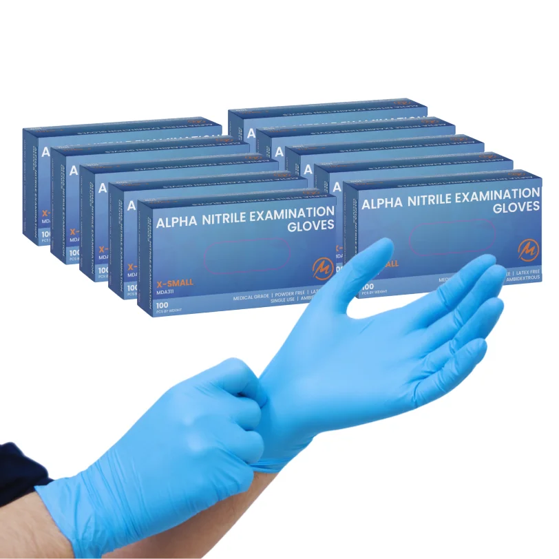 Blue Nitrile Gloves 3.5 MIL, 1000 Count