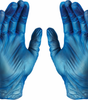 CE Disposables Blue Vinyl Gloves for Protection and Hygiene in Various Uses