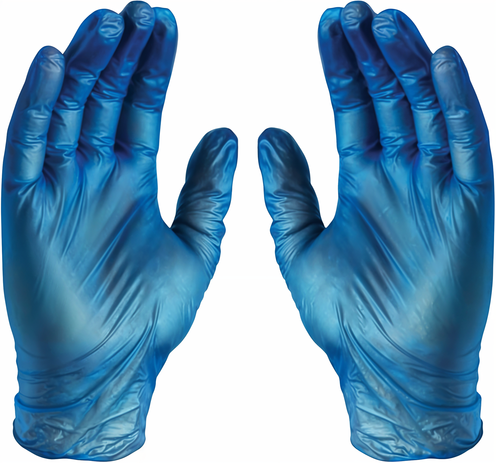 CE Disposables Blue Vinyl Gloves for Protection and Hygiene in Various Uses
