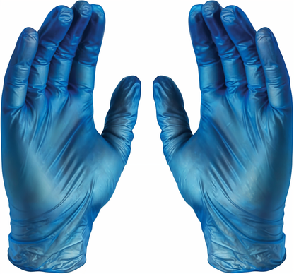 CE Disposables Blue Vinyl Gloves for Protection and Hygiene in Various Uses