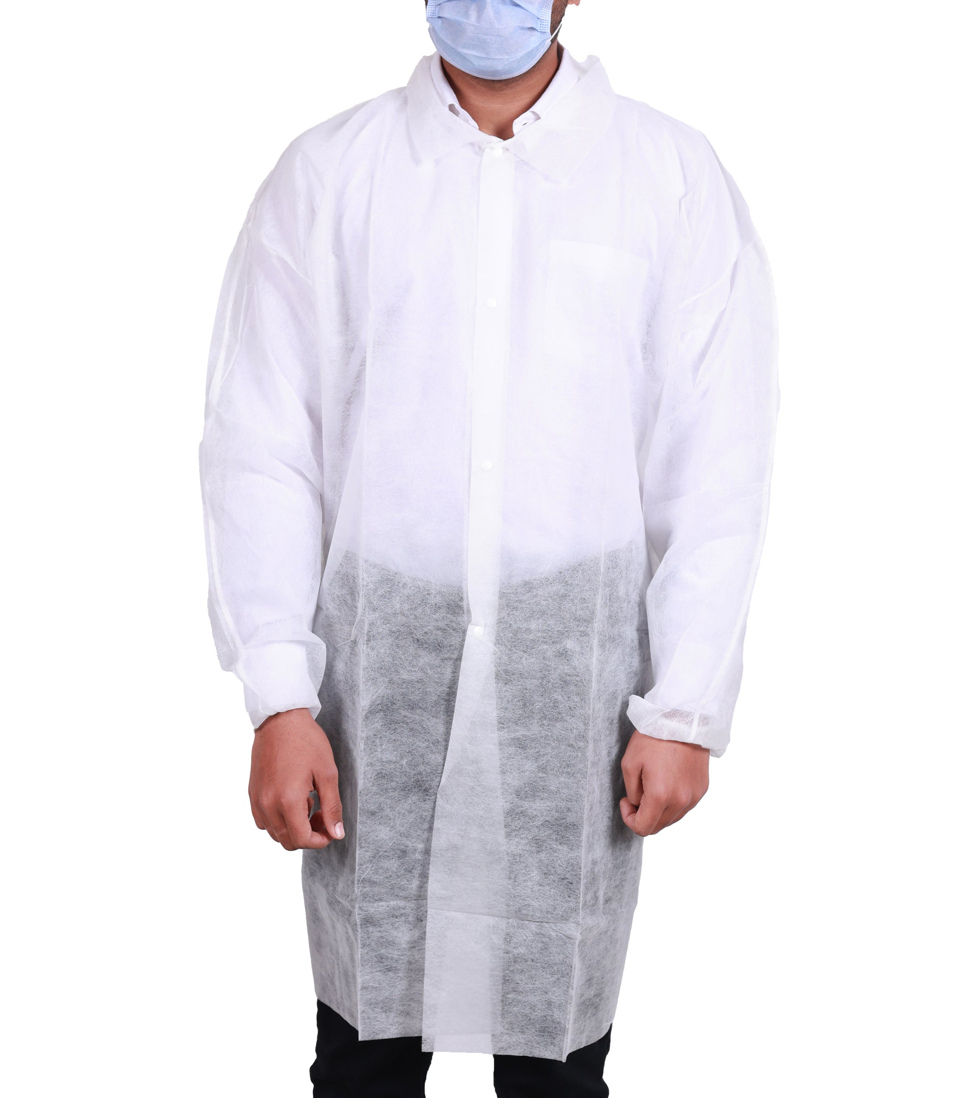 White disposable lab coat wholesale 