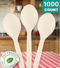 CE Disposables eco-friendly disposable spoons in white 1000 count with eco product seal