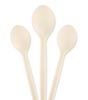 CE Disposables eco-friendly disposable spoons set in cream color for sustainable use