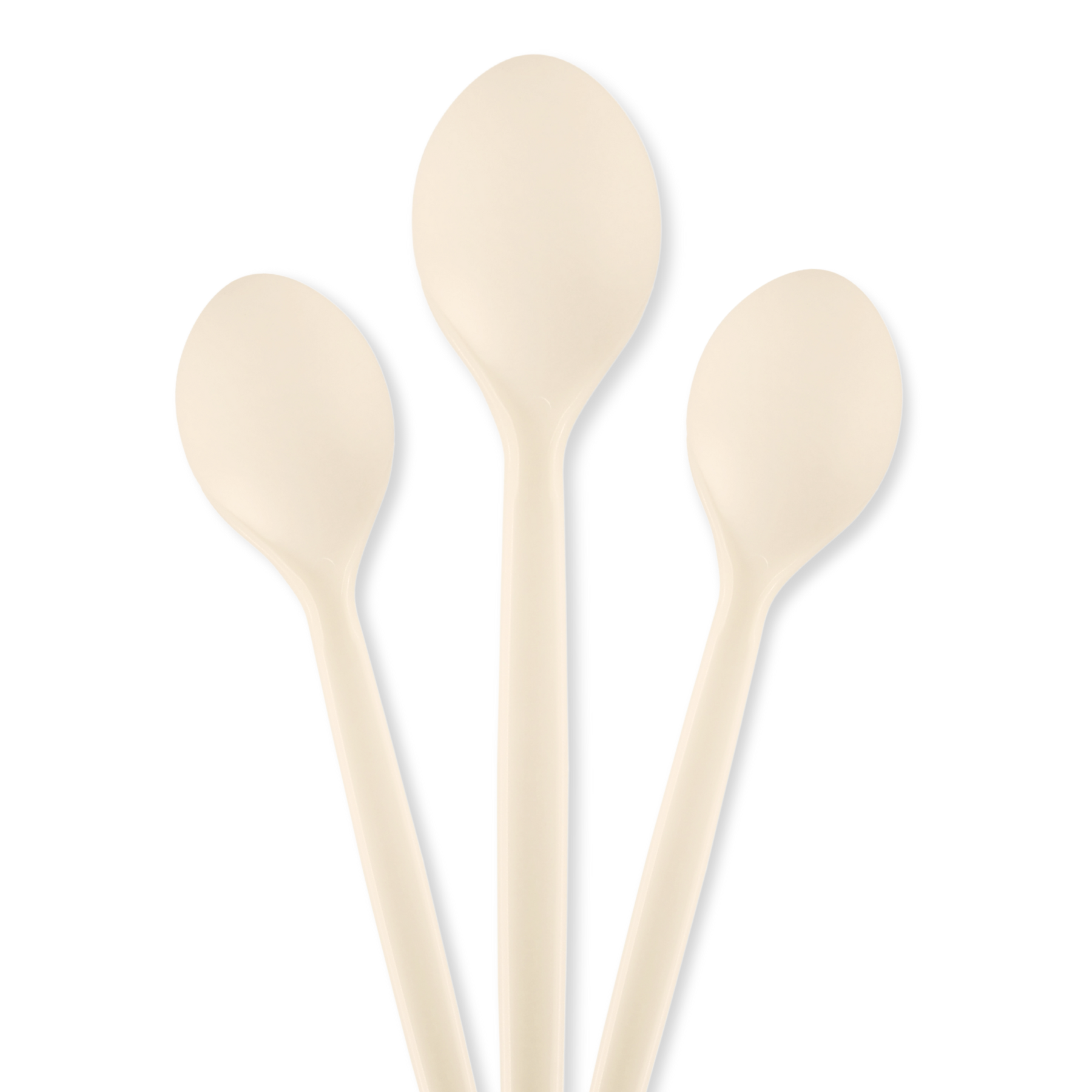 CE Disposables eco-friendly disposable spoons set in cream color for sustainable use
