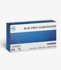 CE Disposables Blue Vinyl Exam Gloves in Large Size, Powder-Free, Ambidextrous, 100 Count