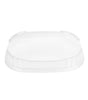 Clear plastic lids for trays by CE Disposables with secure fit and durable design