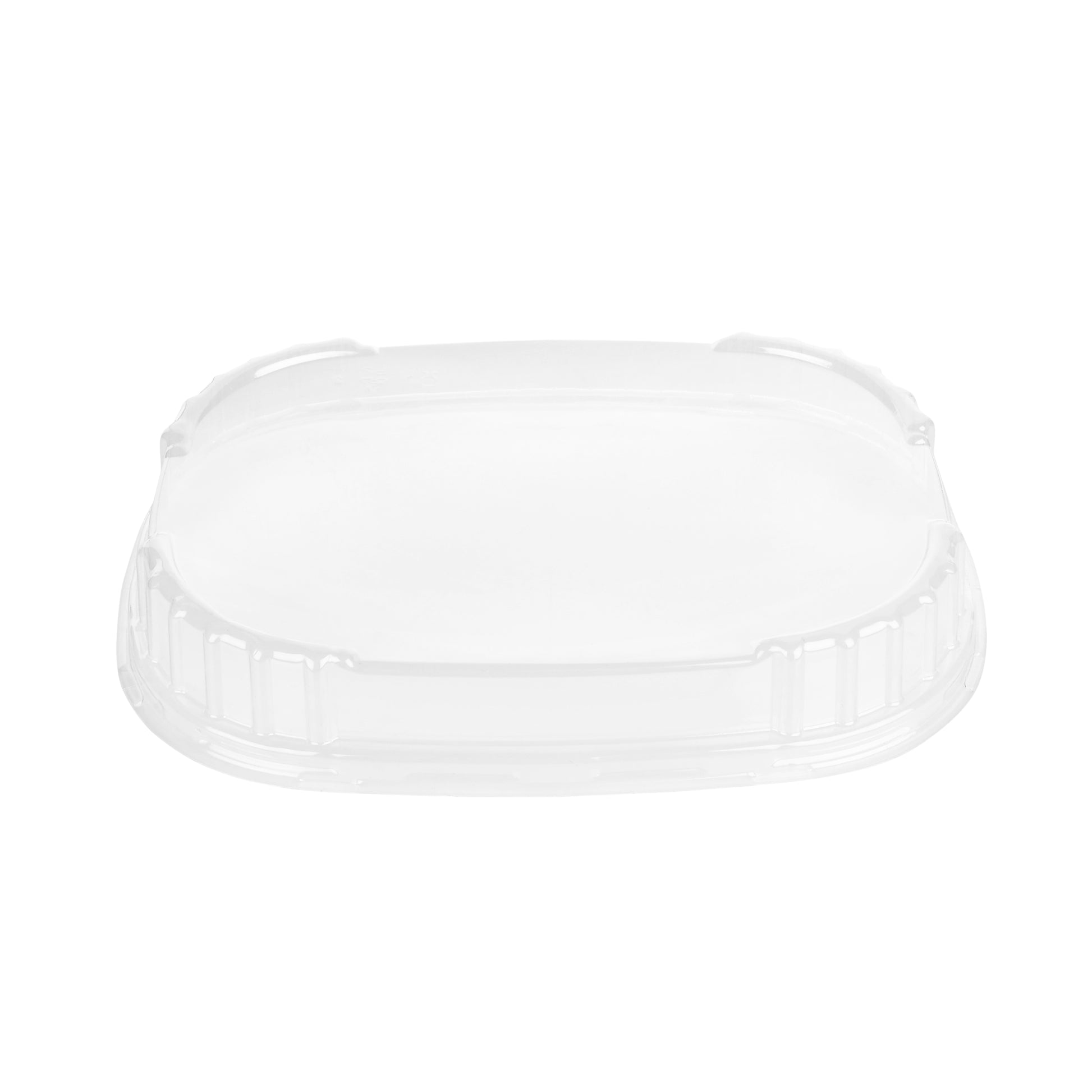 Clear plastic lids for trays by CE Disposables with secure fit and durable design