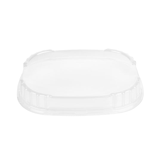 Clear plastic lids for trays by CE Disposables with secure fit and durable design