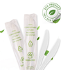 CE Disposables eco-friendly disposable knife made from compostable materials with wrappers