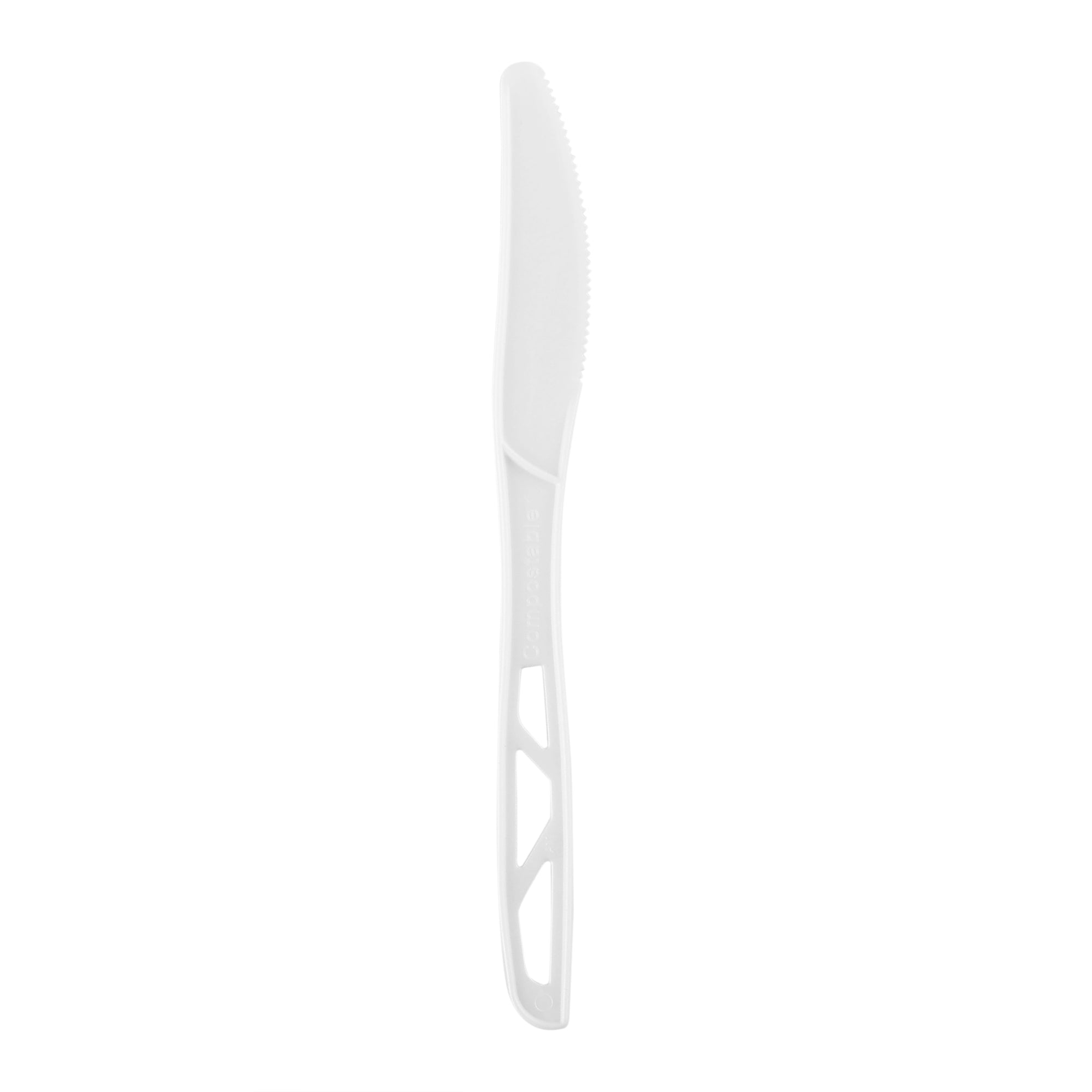 CE Disposables White Disposable Knife Ideal for Parties and Events with Safe Cutting Edge